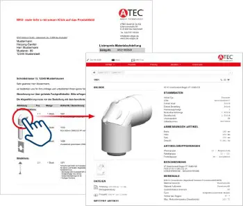 Die neue interaktive Angebots-PDF liefert zusätzliche Informationen. Foto: ATEC GmbH & Co. KG, Neu Wulmstorf